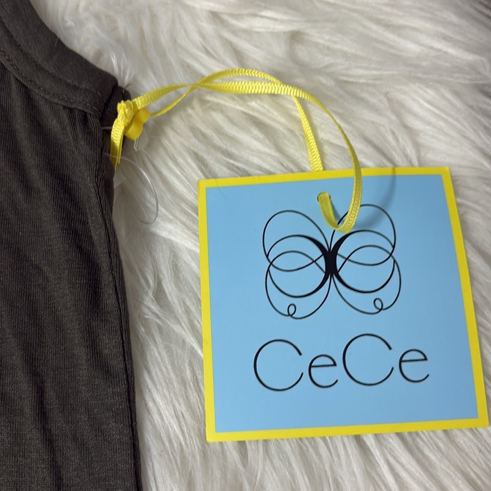 NWT CeCe Dark Green Tank Size S - Picture 3 of 12